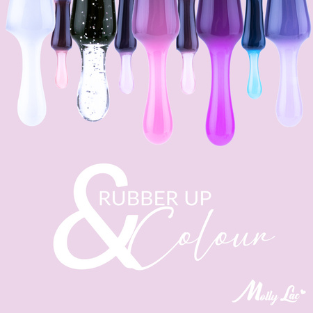 Каучукова основа Rubber Base 2в1 Up&Colour; MollyLac Tender Rose без HEMA/Di-HEMA, 10 г, № 7