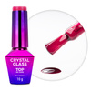 Top colorido sin necesidad de limpiar Crystal Glass de Molly Nails, color frambuesa, sin HEMA ni Di-HEMA, 10 g