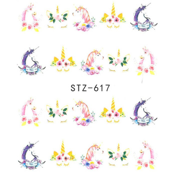 Naklejki Wodne Do Paznokci unicorn STZ-617