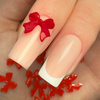 Décorations pour ongles : nœuds 3D Molly Nails rouges, 100 pièces