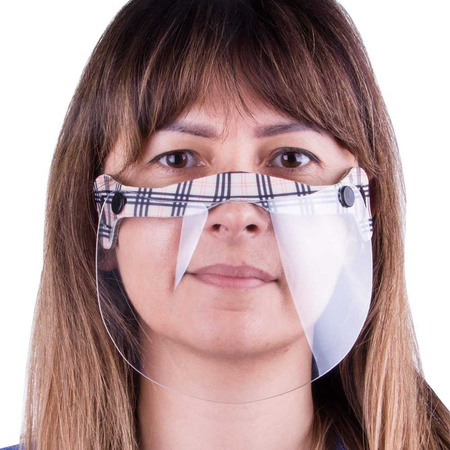 Reusable mini face mask for mouth and nose, universal Burberry check pattern
