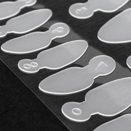 Combo system dual form silicone molds for French manicure MollyLac oval 12 pcs