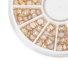 Décorations pour ongles « carrousel » avec des perles Molly Nails dorées, environ 150 pièces