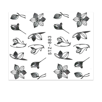 STZ-883 Floral Water Nail Stickers