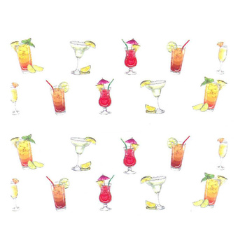 Adesivi ad acqua per unghie "Cocktail" BN-821