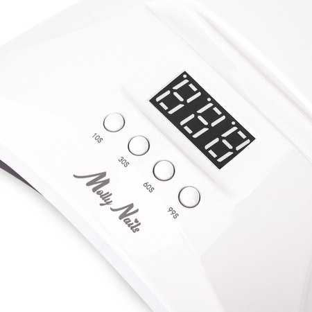 Lampe à ongles UV/LED 48 W Molly Nails pour vernis hybrides, gels et acrylogels, blanche, SUN 1S PRO, câble de 3 m de long