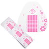 Plantillas para moldes de uñas Basic Flowers de MollyLac, 100 unidades