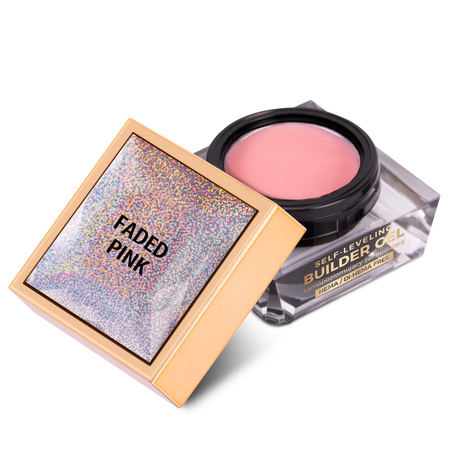 Gel de construction auto-nivelant, dur, de densité moyenne, Molly Nails Faded Pink, sans HEMA/Di-HEMA, 50 g