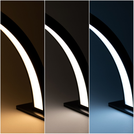 Lampa kosmetyczna LED łuk 25W biurkowa bezcieniowa czarna z cyrkoniami rozmiar S HQ-55D