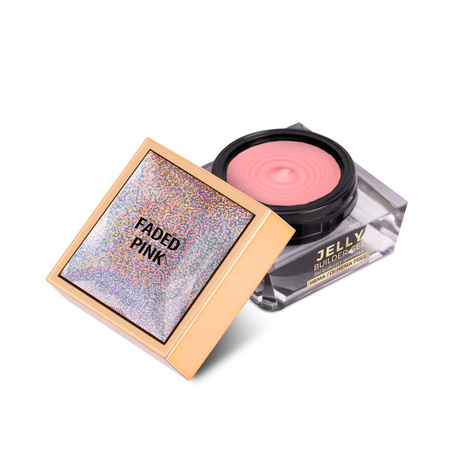 Jelly Builder Gel by MollyNails in Faded Pink—a thick, hard-setting gel for building nails, HEMA/Di-HEMA-free, 15g