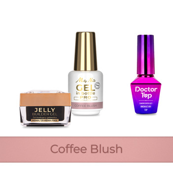 PRO MATCH SYSTEM 2+1 Coffee Blush: 2 гелі LED/UV по 15 г: Jelly&Gel у флаконі + Doctor Top 10 г БЕЗКОШТОВНО