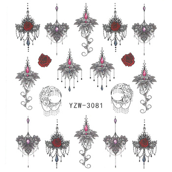 Water decals for nails, ornament designs YZW-3081