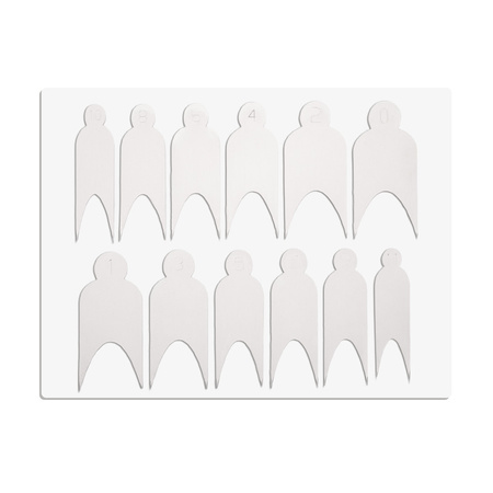 Combo-Set mit 12 Silikonformen für French Maniküre