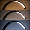 Lámpara LED de belleza de arco de 45 W, de pie, sin sombras, negra, modelo HQ-U28