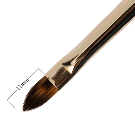 Пензлик для гелю Gelix, чорний, овальний, довжина ворсу 11 мм, Laskovska Brushes
