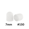 Pedicure-Kappen 7 mm, Körnung 150, 10 Stück, Fabric Podo AlleMed, Weiß
