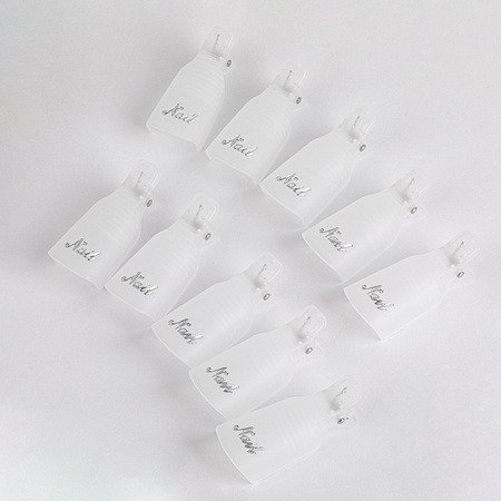Transparente Clips zum Entfernen von Glitzer aus Hybrid-Gel, 10 Stück