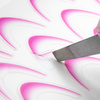 Autocollants dégradés pour ongles / French / Ombré / Ligne du sourire française, 23 pièces, rose foncé, SD-1925