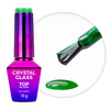 Top colorido sin necesidad de limpiar Crystal Glass de Molly Nails, verde, sin HEMA ni Di-HEMA, 10 g