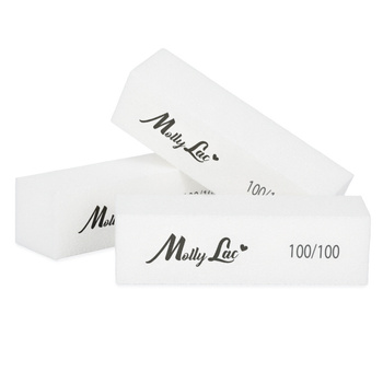 MollyLac 100/100 Premium White Polishing Block, 1 piece