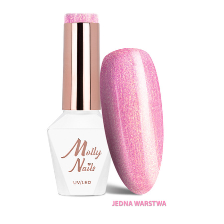 Vernis hybride LED/UV Gel Polish La Vie en Rouge n° 328 Angel's Sparkle MollyNails sans HEMA/Di-HEMA 8 g