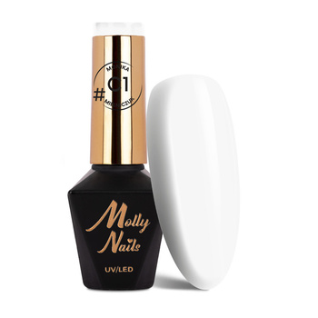 Esmalte híbrido Molly Nails Classic de Monika Mielniczuk, sin HEMA ni Di-HEMA, 8 g, n.º C1