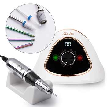 Frezarka do paznokci 68W Molly Nails do manicure pedicure biało-złota M15 45 000 obrotów