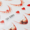 Adhesivos para uñas 5D / French / Línea de sonrisa francesa, 20 unidades, rojo, SD-2283