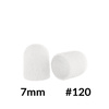 Capuchones para pedicura de 7 mm, grano 120, 10 unidades, Fabric Podo AlleMed, blanco