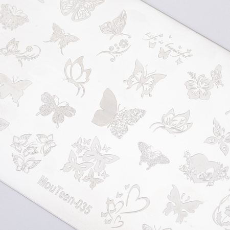 Plate with patterns for butterfly stamps MouTeen-035