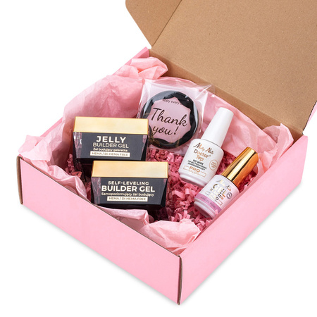 Molly Nails PRO MATCH SYSTEM 3+1 Pink Sorbet: 3 geles de construcción + Doctor Top 15 g