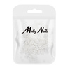 Nageldekoration: Acrylblumen + Molly Nails-Kügelchen, weiß, 150 Stück