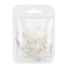 3D white bow nail decorations, 20 pcs
