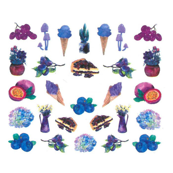 Water-slide nail stickers: Sweets BN-1797