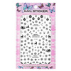 Thin, self-adhesive Christmas nail stickers F283, black