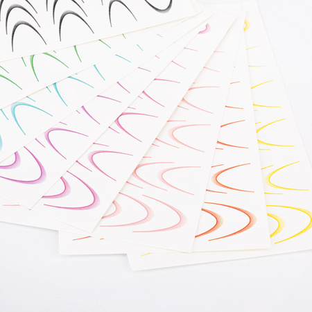 Wassertransfer-Aufkleber für die Nägel mit Farbverlauf / French / Ombre / Französische Smile-Linie – 8er-Set STZ48-STZ55