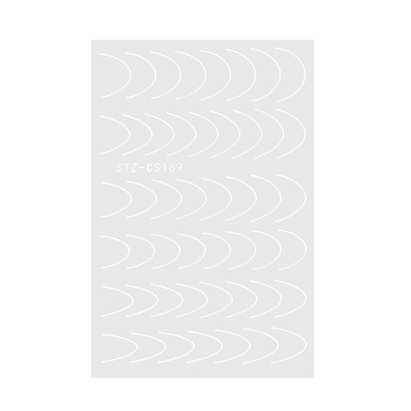 Adhesivos para uñas / French / Línea de sonrisa francesa, 48 unidades, blanco, STZ-CS169