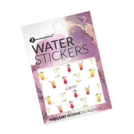 BN-821 Cocktail Water Nail Stickers