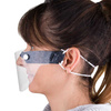 Mini visiera protettiva riutilizzabile per bocca e naso, universale, grigio melange