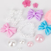 Box with decorations: bows, flowers, pearls BKHZ-003