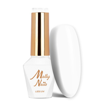 Гібридний лак Molly Nails Hypnotise White без HEMA/Di-HEMA, 8 г