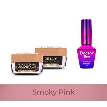 Molly Nails PRO MATCH SYSTEM 2+1 Smoky Pink 2 builder gels + Doctor Top 10g