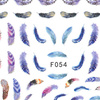THIN SELF-ADHESIVE FEATHER NAIL STICKERS F054