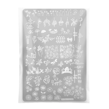 Plate with patterns for stamps plus-071