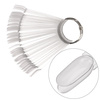 Échantillonneur en forme d'amande sur roue pour gels, vernis hybrides et poudres, transparent, 50 pièces, mat