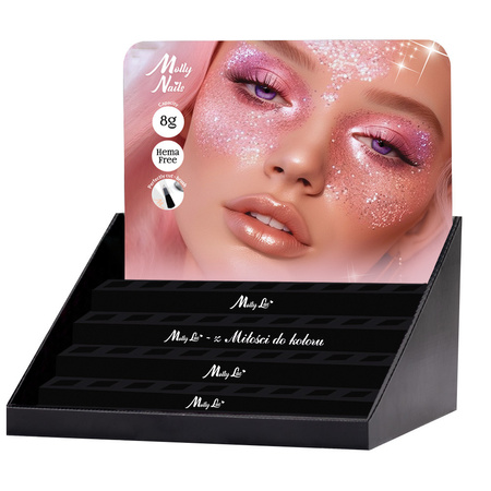 Présentoir pour 45 vernis hybrides Molly Nails 8 g - vide