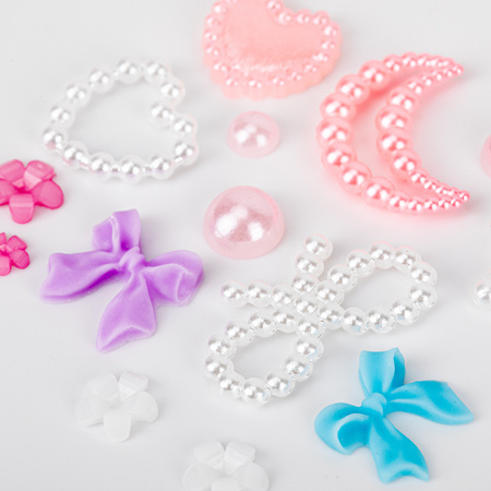 Cajita decorada con lazos, flores y perlas BKHZ-002