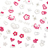 Adesivi 3D per unghie con cuori di San Valentino CO-040