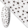 Lámina de transferencia para uñas de 80 cm, Flower white, n.º 2
