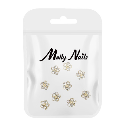 Decorazioni per unghie con fiori 3D Molly Nails K1117, 10 pezzi